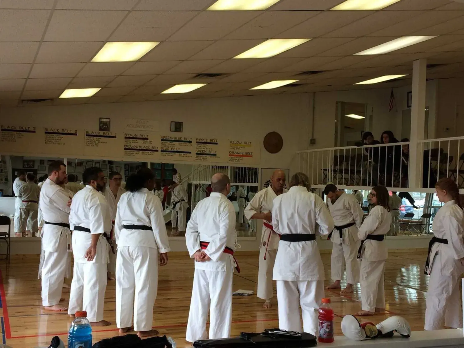 A full karate class training together at Lawrence World Class Karate